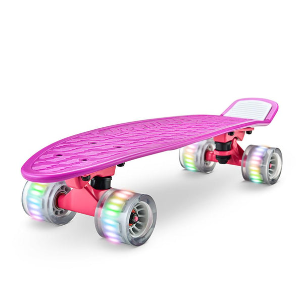 6'' Pp Deck Skateboard - Mini Cruiser Skateboard, Designed For Kids, Teens, And Adults (Purple)