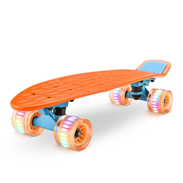 6'' Pp Deck Skateboard - Mini Cruiser Skateboard, Designed For Kids, Teens, And Adults (Orange)