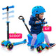 Scootkid 3-Wheel Kids Scooter - Child & Toddler Toy Scooter With Built-In Led Wheel Lights, Storage Box Comfort Seat, Adult Push-Bar Handle (Ages 1-5 Years)