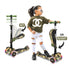 Scootkid 3-Wheel Kids Scooter - Child & Toddler Toy Scooter With Built-In Led Wheel Lights, Fold-Out Comfort Seat (Ages 1+) (Camo)