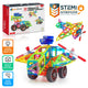 Deluxe Magnetic Building Blocks - Educational Magnet Tiles Kit With Car Accessories, Magnetic Construction Shapes, Safe And Durable Toy Set For Kids (102 Pcs.)