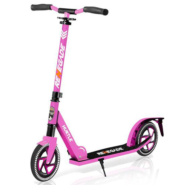 Lightweight And Foldable Kick Scooter - Adjustable Scooter For Teens And Adult, Alloy Deck With High Impact Wheels (Pink)